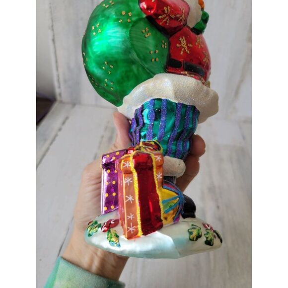 Radko large Santa ornament presents tree vintage toys bag presents - Picture 8 of 10